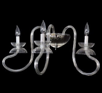 Meyda Tiffany - 160129 - Three Light Wall Sconce - Miro - ChromeCrystal