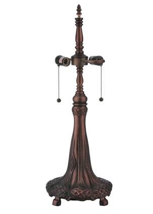 Meyda Tiffany - 16259 - Two Light Table Base Hardware - Golden Lily - Mahogany Bronze