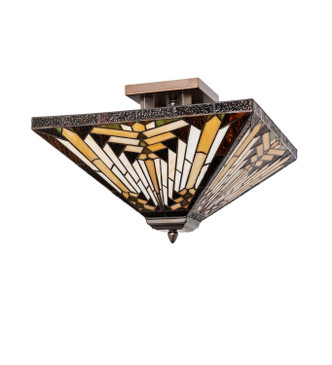 Nuevo Mission Two Light Flush Mount (13382)