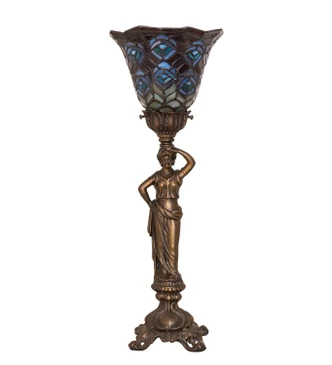 Tiffany Peacock Feather One Light Accent Lamp (300288)