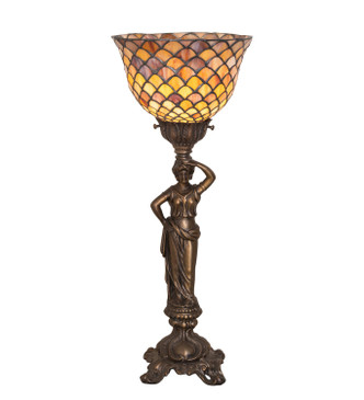 Meyda Tiffany - 300303 - One Light Accent Lamp - Tiffany Fishscale - Antique Brass