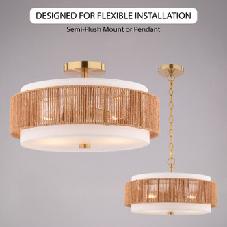 Abbotsford Two Light Semi-Flush Mount (C0375)