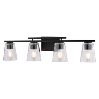 Vaxcel - W0593 - Four Light Vanity - Sedona - Matte Black