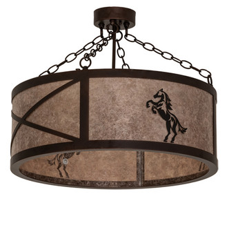 Black Stallion Four Light Semi-Flushmount (233538)