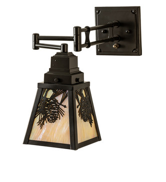 Winter Pine One Light Swing Arm Wall Sconce (235906)
