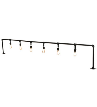 Meyda Tiffany - 239546 - Six Light Bar Top Lamp - PipeDream - Solar Black