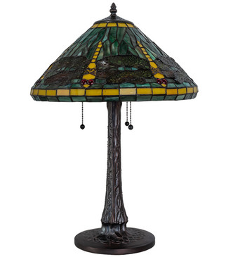 Tiffany Dragonfly Three Light Table Lamp (241975) Tiffany Dragonfly Three Light Table Lamp (241975)