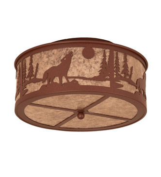 Wolf on the Loose Four Light Flushmount (243533)