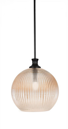 Toltec Lighting - 74-MB-4673 - One Light Pendant - Stem - Matte Black