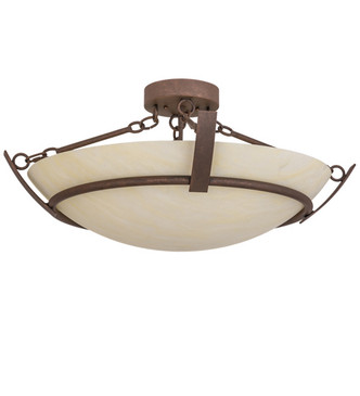 Covina Four Light Semi-Flushmount