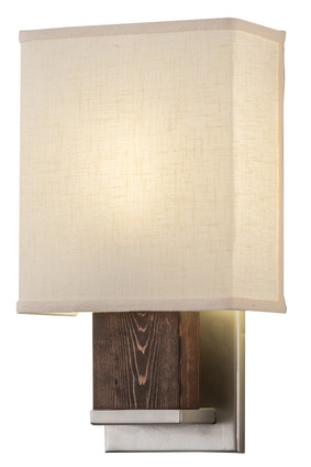 Meyda Tiffany - 245963 - LED Wall Sconce - Navesink - Nickel/Mahogany Wood