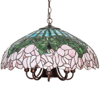 Tiffany Cabbage Rose Nine Light Pendant (246607)