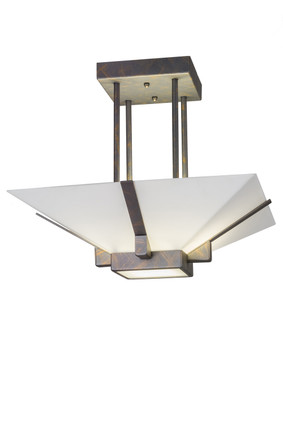 Meyda Tiffany - 247394 - Two Light Semi-Flushmount - Grayling - French Bronze