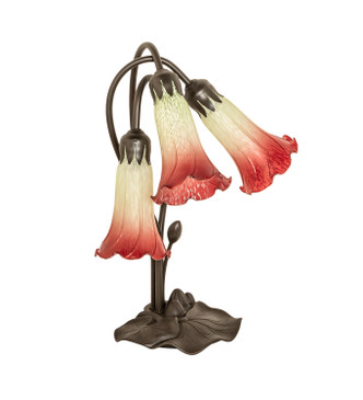 Seafoam/Cranberry Three Light Table Lamp (251682)