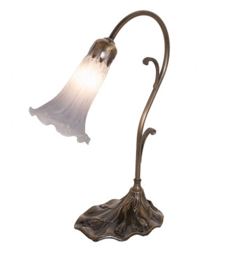 Meyda Tiffany - 251846 - Mini Lamp - Grey Pond Lily - Antique Brass