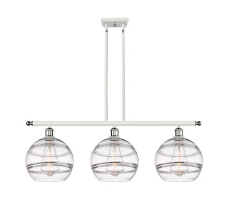 Innovations - 516-3I-WPC-G556-10CL - Three Light Island Pendant - Ballston - White Polished Chrome Innovations - 516-3I-WPC-G556-10CL - Three Light Island Pendant - Ballston - White Polished Chrome