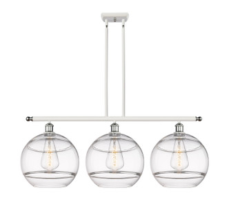 Innovations - 516-3I-WPC-G556-12CL - Three Light Island Pendant - Ballston - White Polished Chrome Innovations - 516-3I-WPC-G556-12CL - Three Light Island Pendant - Ballston - White Polished Chrome
