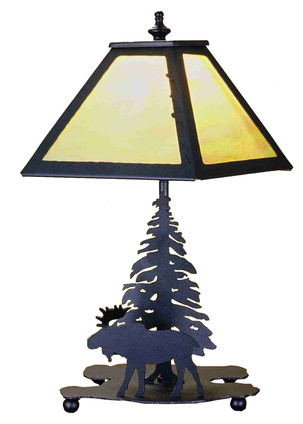 Meyda Tiffany - 32467 - One Light Accent Lamp - Lone Moose - Black Metal