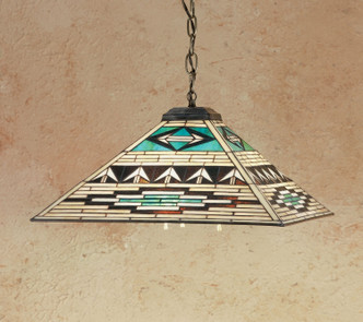 Meyda Tiffany - 47597 - Three Light Pendant - VALENCIA Mission - Ebna Amber Beige