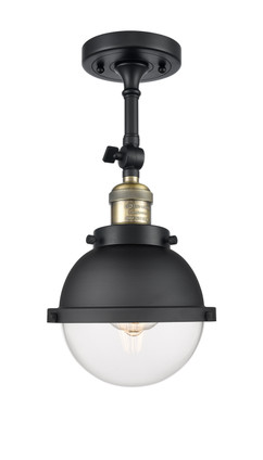 Innovations - 201F-BAB-HFS-62-BK-LED - LED Semi-Flush Mount - Franklin Restoration - Black Antique Brass