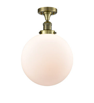 manufacturer_finish:Antique Brass|manufacturer_glass:Matte White Cased Beacon|light_output:220.00lm|color_temperature:2200K|cri:99