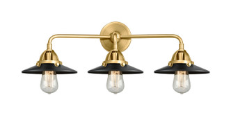 Innovations - 288-3W-SG-M6-BK - Three Light Bath Vanity - Nouveau 2 - Satin Gold