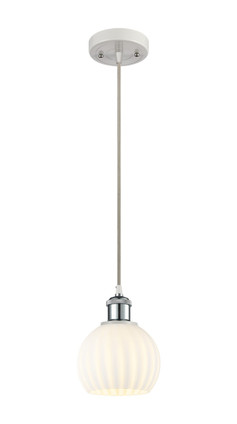 Innovations - 516-1P-WPC-G1217-6WV - LED Mini Pendant - Ballston - White Polished Chrome