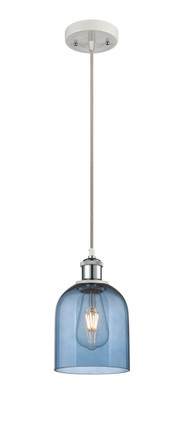 Innovations - 516-1P-WPC-G558-6BL - One Light Mini Pendant - Ballston - White Polished Chrome