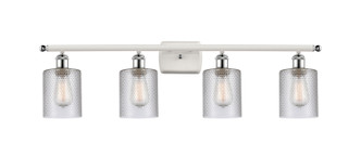 Innovations - 516-4W-WPC-G112 - Four Light Bath Vanity - Ballston - White Polished Chrome