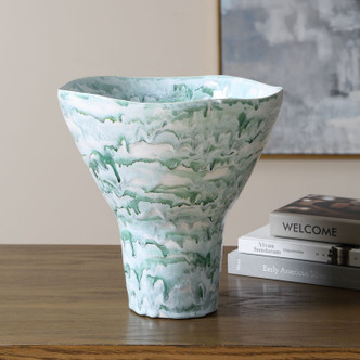 Uttermost - 18396 - Vase - Jameis - Blue Green Subtle Gray And White