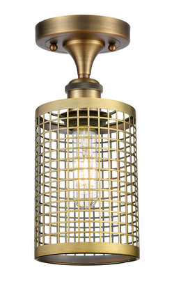 Innovations - 516-1C-BB-M18-BB - LED Semi-Flush Mount - Downtown Urban - Brushed Brass