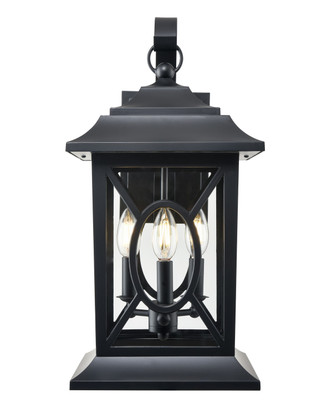 Millennium - 85103-PBK - Three Light Outdoor Lantern - Allbert - Powder Coated Black