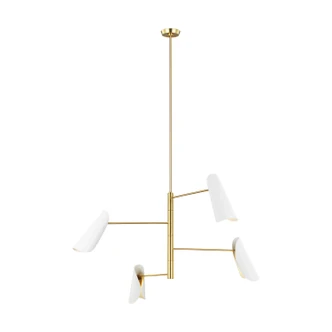 Tresa Four Light Chandelier (AEC1024BBSMWT)