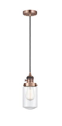 Innovations - 201CSW-AC-G312-LED - LED Mini Pendant - Franklin Restoration - Antique Copper