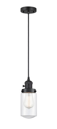 Innovations - 201CSW-BK-G312 - One Light Mini Pendant - Franklin Restoration - Matte Black