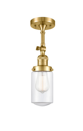 Innovations - 201F-SG-G312 - One Light Semi-Flush Mount - Franklin Restoration - Satin Gold