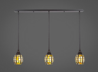 Toltec Lighting - 36-DG-9871 - Three Light Mini Pendant - Any - Dark Granite