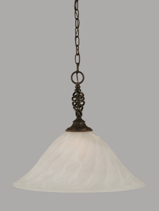 Toltec Lighting - 82-DG-5781 - One Light Pendant - Elegant - Dark Granite