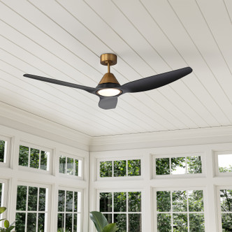 Karrston 60" Ceiling Fan (1121LED-BR-MBK)