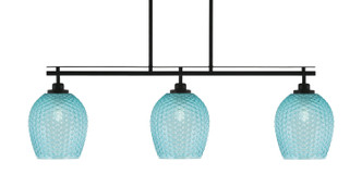 Toltec Lighting - 2636-MB-4905 - Three Light Island Pendant - Odyssey - Matte Black