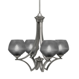 Toltec Lighting - 564-GP-4622 - Four Light Chandelier - Zilo - Graphite