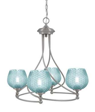 Toltec Lighting - 904-BN-4605 - Four Light Chandelier - Capri - Brushed Nickel