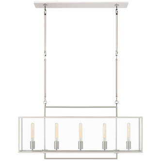 Visual Comfort Signature - S 5194PN-CG - LED Linear Lantern - Halle - Polished Nickel