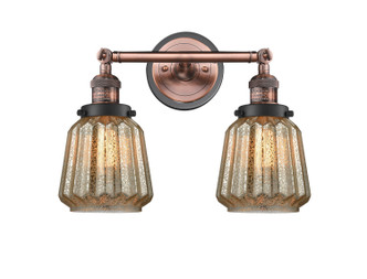 Innovations - 208BP-ACBK-G146 - Two Light Bath Vanity - Franklin Restoration - Antique Copper