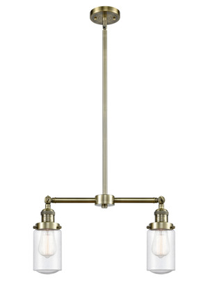 Innovations - 209-AB-G314 - Two Light Island Pendant - Franklin Restoration - Antique Brass