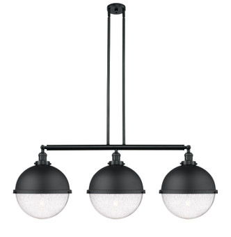 Innovations - 213-BK-HFS-124-BK - Three Light Island Pendant - Franklin Restoration - Matte Black