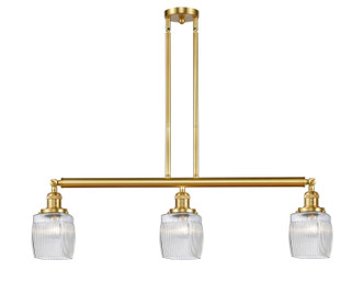 Innovations - 213-SG-G302 - Three Light Island Pendant - Franklin Restoration - Satin Gold