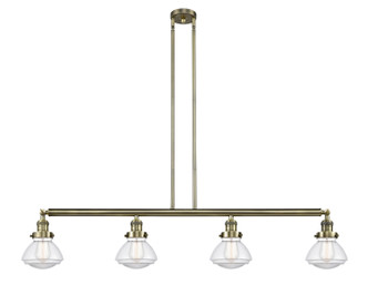 Innovations - 214-AB-G322 - Four Light Island Pendant - Franklin Restoration - Antique Brass