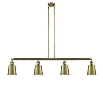 Innovations - 214-AB-M9-AB - Four Light Island Pendant - Franklin Restoration - Antique Brass