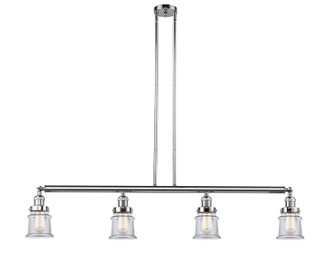 Innovations - 214-PC-G182S - Four Light Island Pendant - Franklin Restoration - Polished Chrome